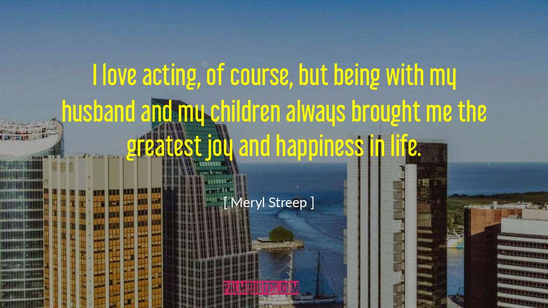 Happiness In Life quotes by Meryl Streep