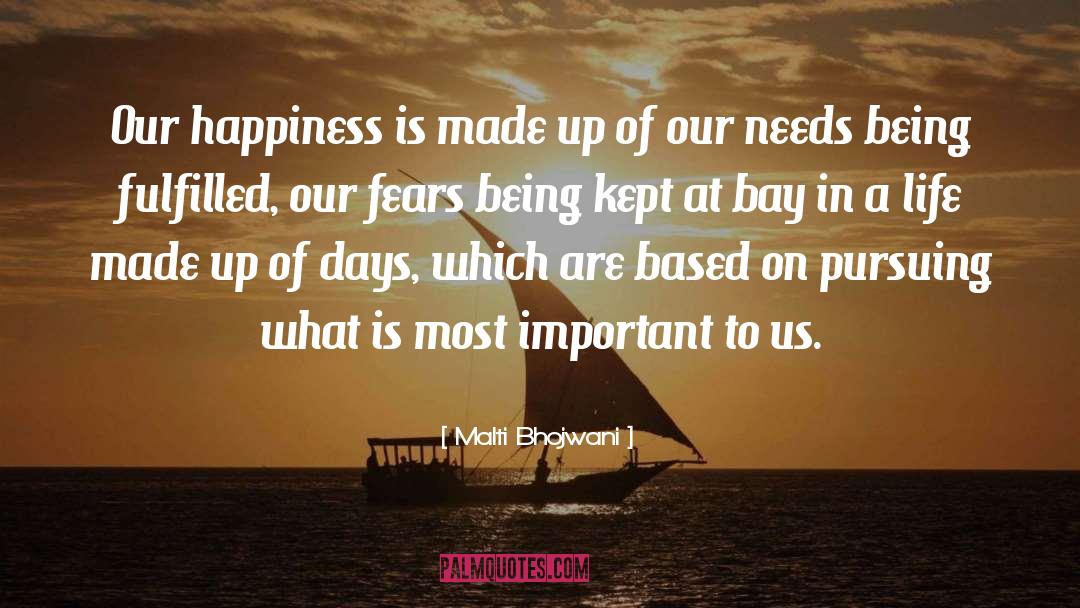 Happiness Is quotes by Malti Bhojwani