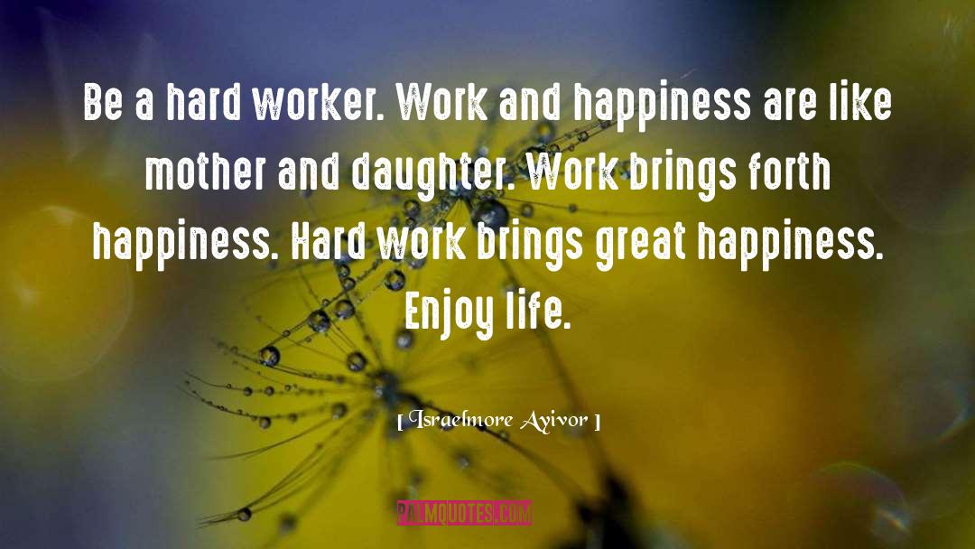 Happiness Work quotes by Israelmore Ayivor