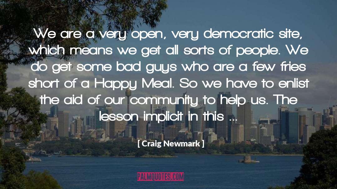 Happy Meal quotes by Craig Newmark
