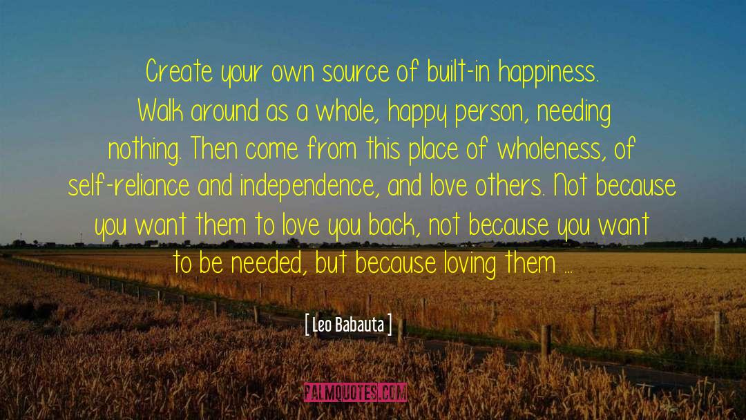 Happy Person quotes by Leo Babauta