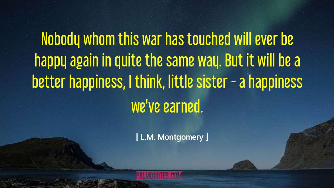 Happy Siblings Day Sister quotes by L.M. Montgomery