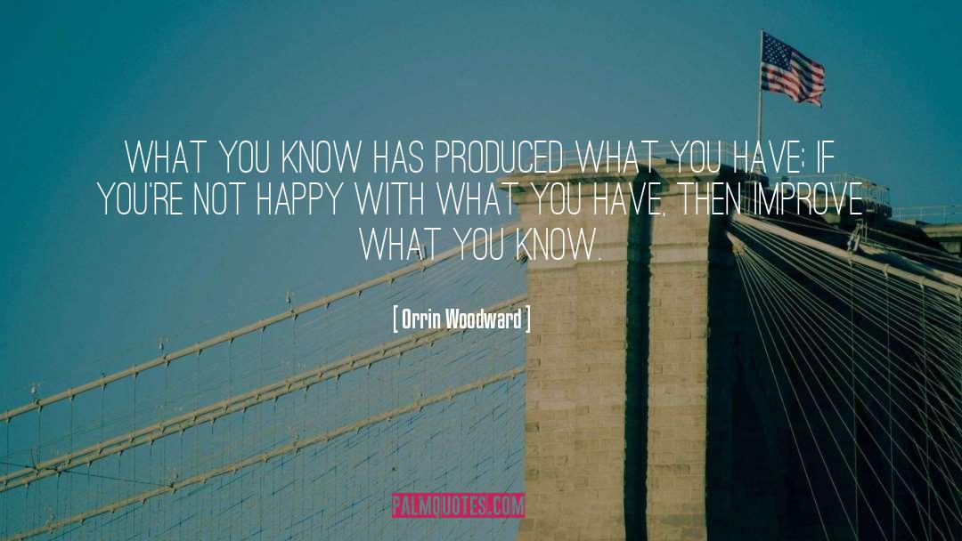 Happy With What You Have quotes by Orrin Woodward