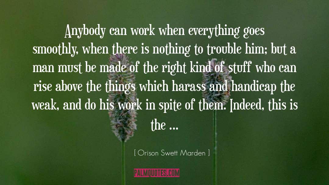 Harass quotes by Orison Swett Marden