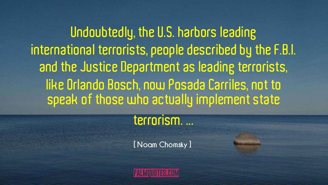 Harbors quotes by Noam Chomsky