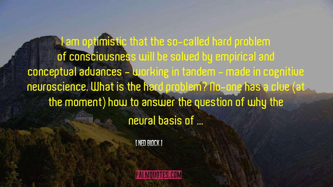 Hard Problem Of Consciousness quotes by Ned Block