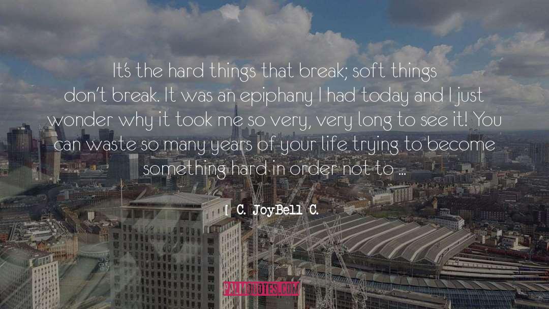 Hard Things quotes by C. JoyBell C.