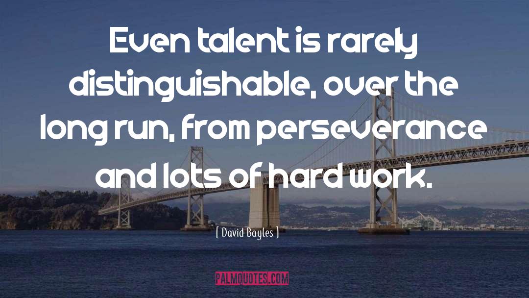 Hard Work And Dedication quotes by David Bayles