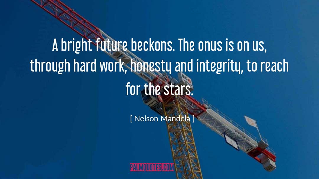 Hard Work Honesty quotes by Nelson Mandela