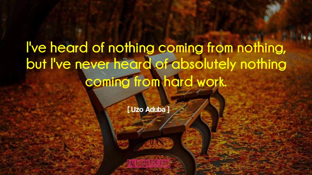 Hard Work Work quotes by Uzo Aduba