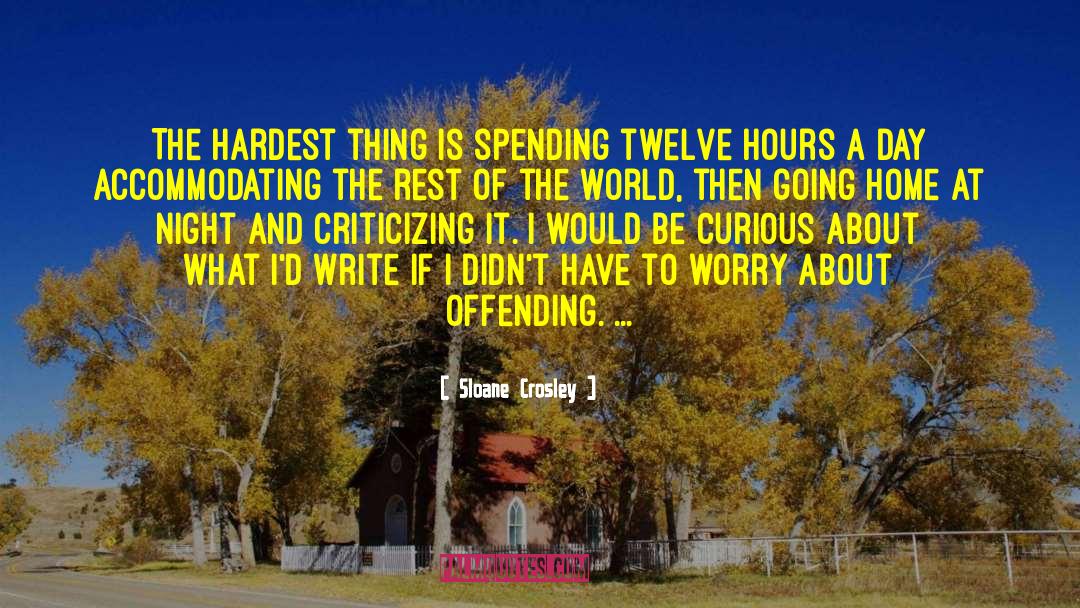 Hardest Thing quotes by Sloane Crosley