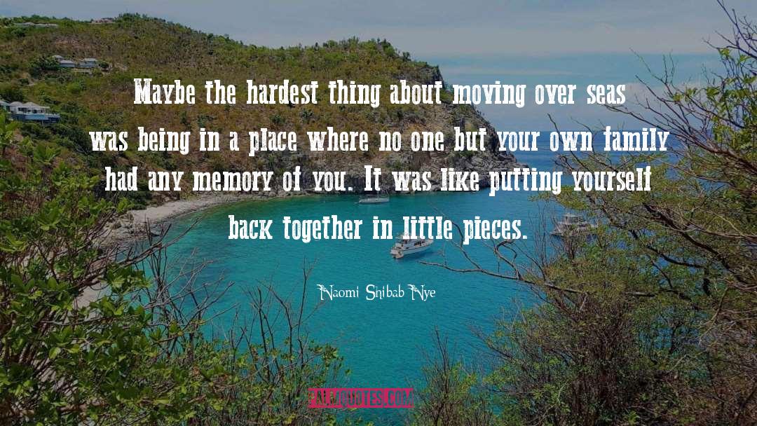 Hardest Thing quotes by Naomi Shibab Nye