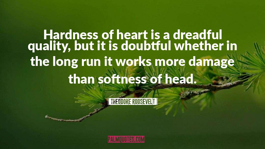 Hardness Of Heart quotes by Theodore Roosevelt