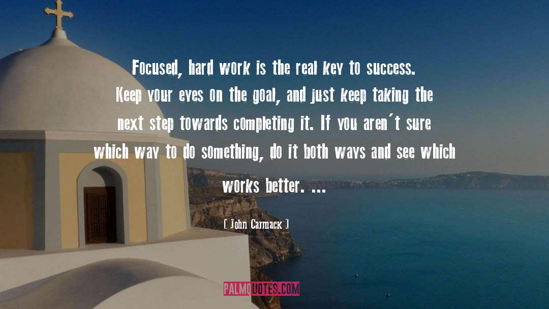 Hardwork quotes by John Carmack