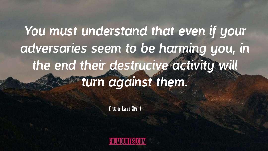 Harming Yourself quotes by Dalai Lama XIV