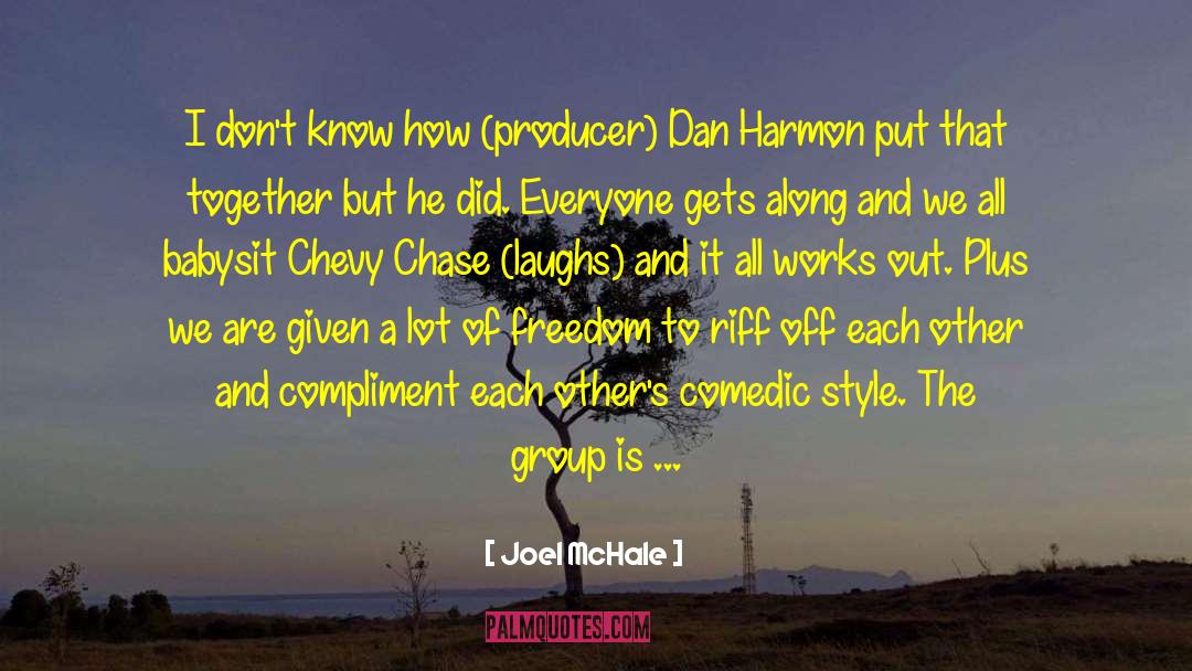 Harmon quotes by Joel McHale