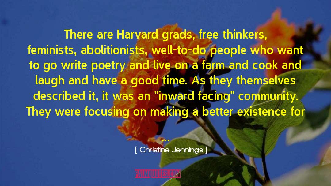 Harvard quotes by Christine Jennings