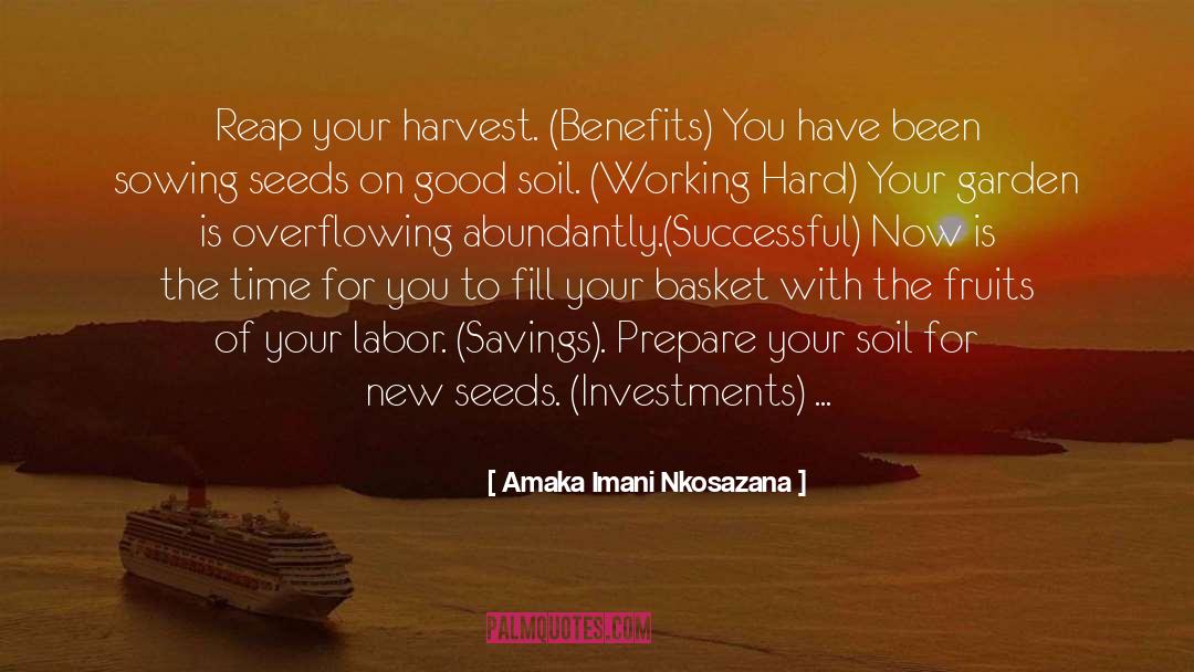 Harvest quotes by Amaka Imani Nkosazana