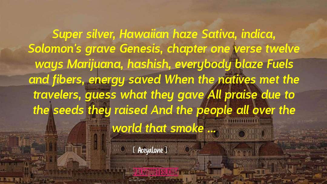 Hashish quotes by Aceyalone