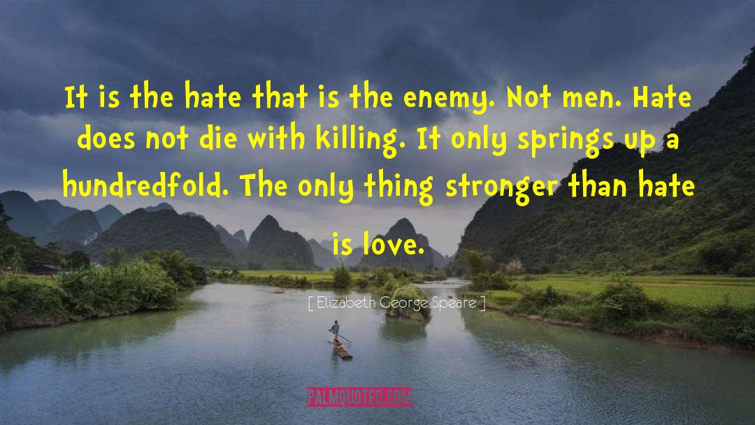 Hate Is Stronger Than Love quotes by Elizabeth George Speare