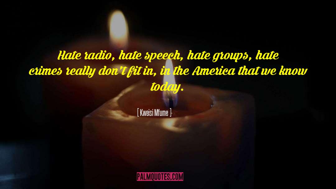 Hate Speech quotes by Kweisi Mfume