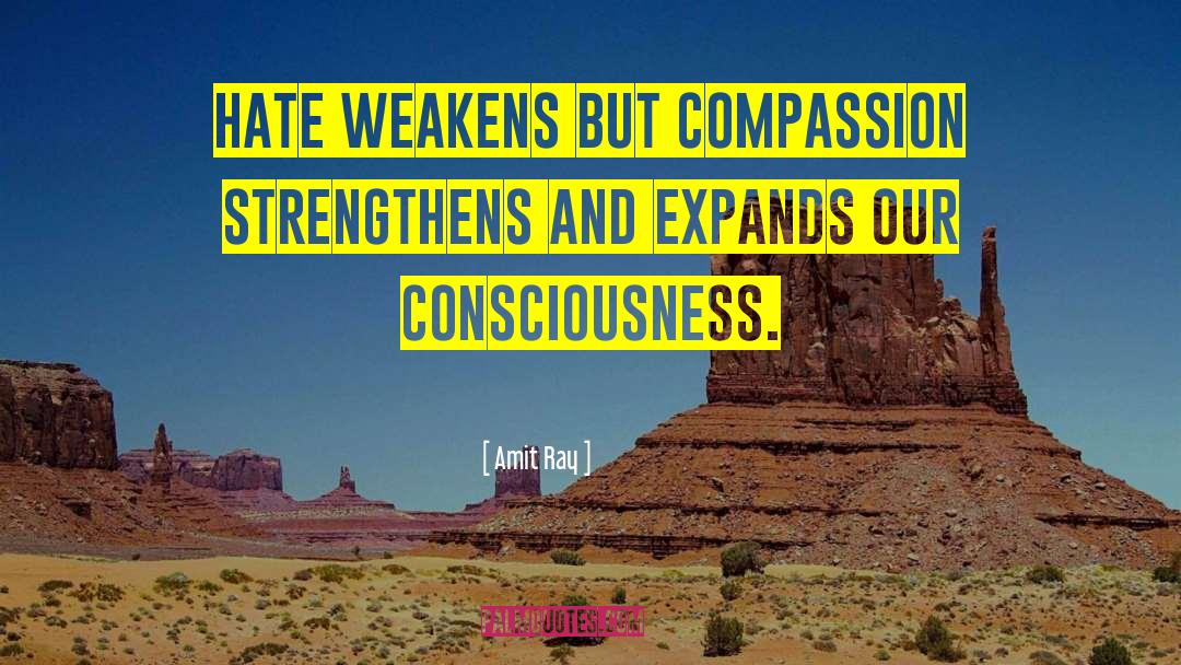 Hate Weakens quotes by Amit Ray