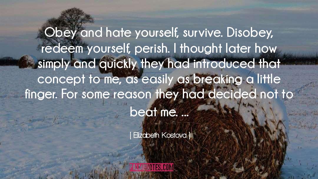 Hate Yourself quotes by Elizabeth Kostova