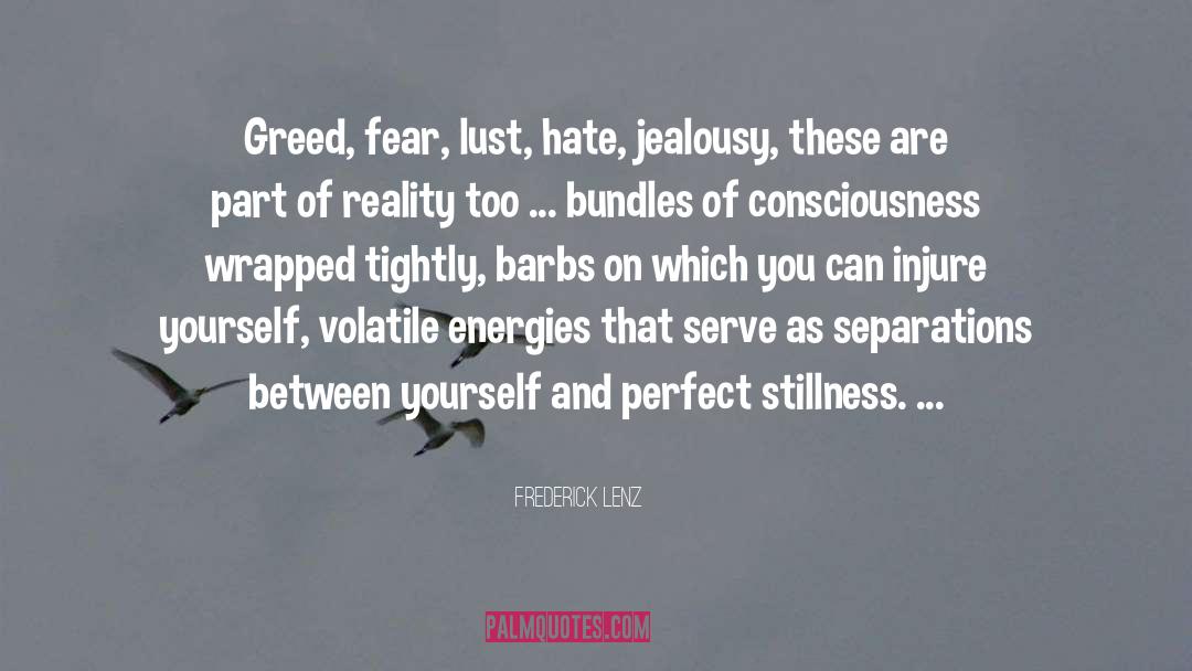 Haters And Jealousy quotes by Frederick Lenz