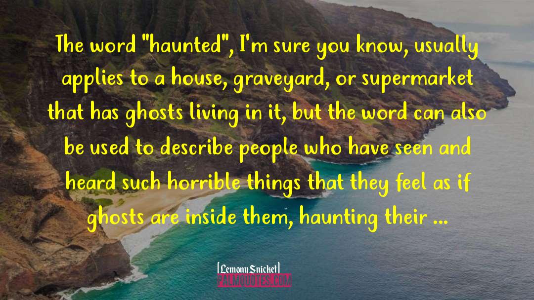 Haunting In Connecticut quotes by Lemony Snicket