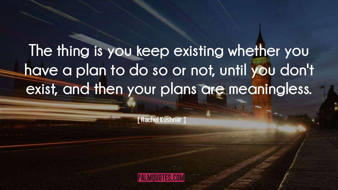 Have A Plan quotes by Rachel Kushner