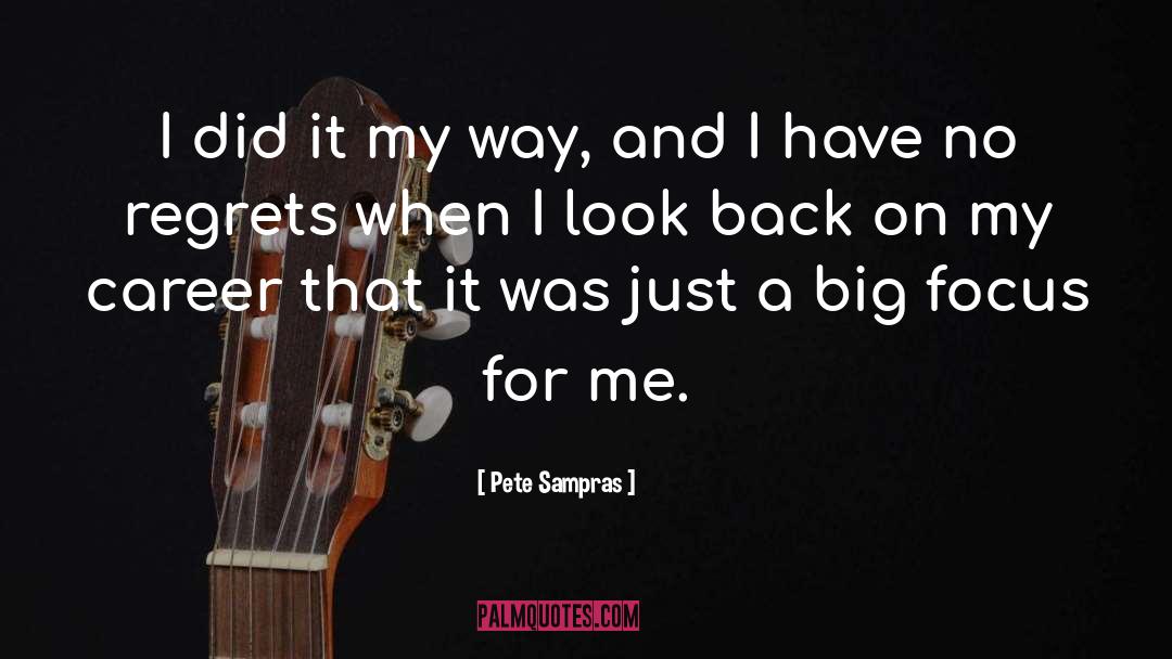 Have No Regrets quotes by Pete Sampras