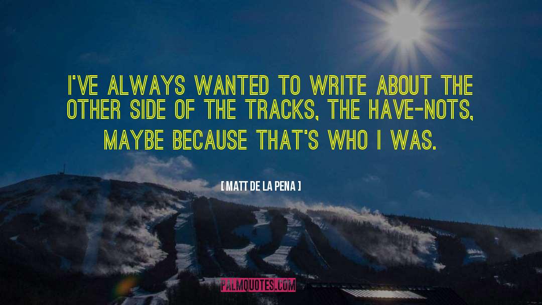 Have Nots quotes by Matt De La Pena