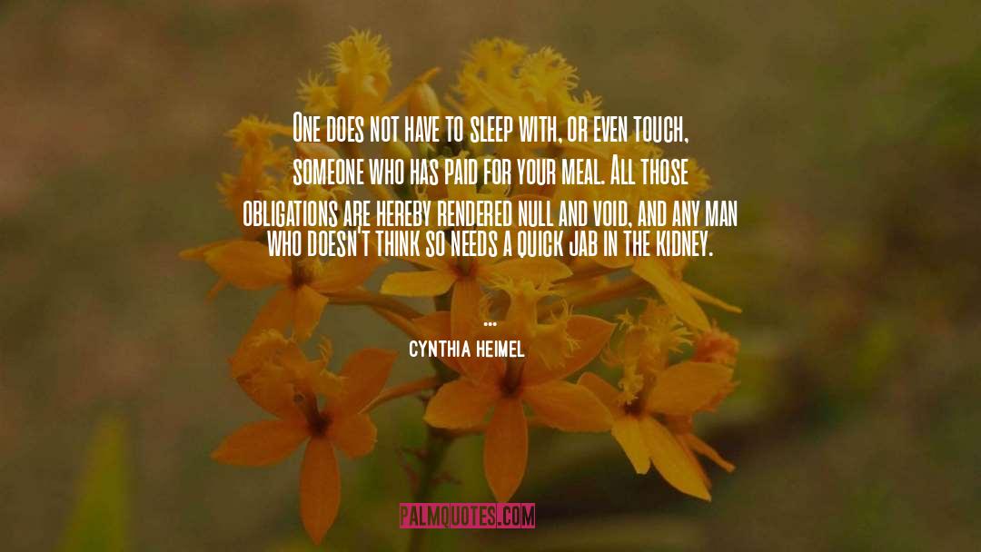 Have To Sleep quotes by Cynthia Heimel