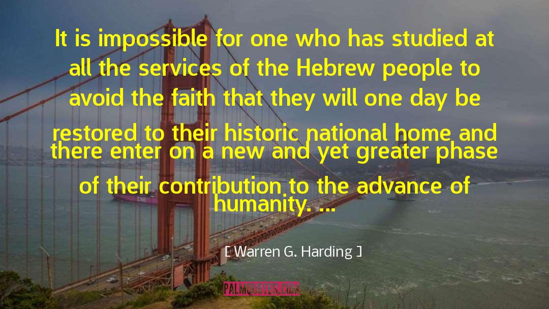 Haverim In Hebrew quotes by Warren G. Harding