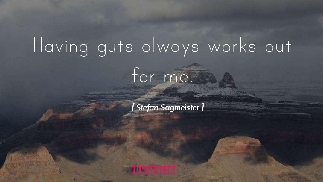 Having Guts quotes by Stefan Sagmeister
