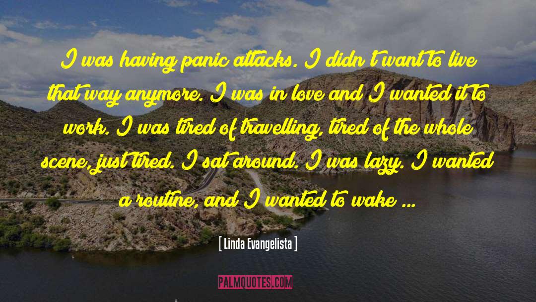 Having Panic Attacks quotes by Linda Evangelista