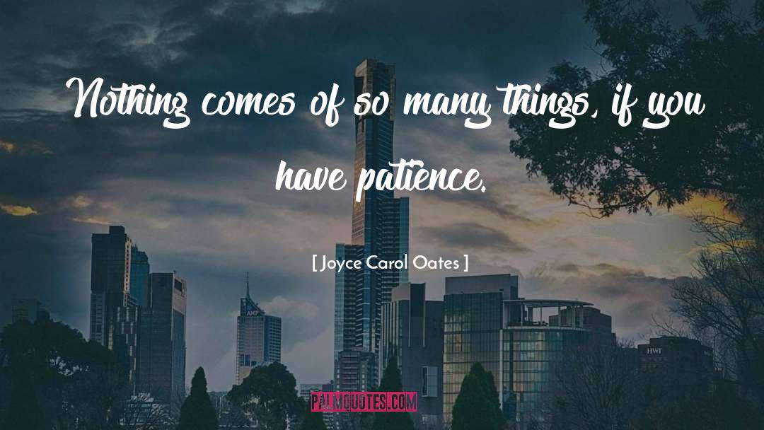 Having Patience quotes by Joyce Carol Oates