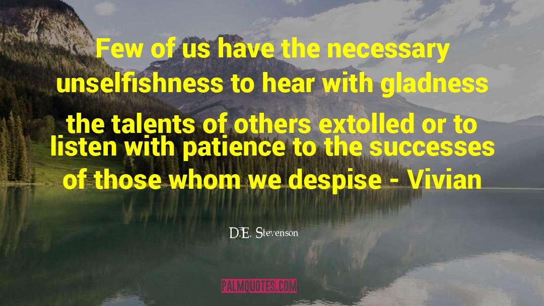 Having Patience With Others quotes by D.E. Stevenson