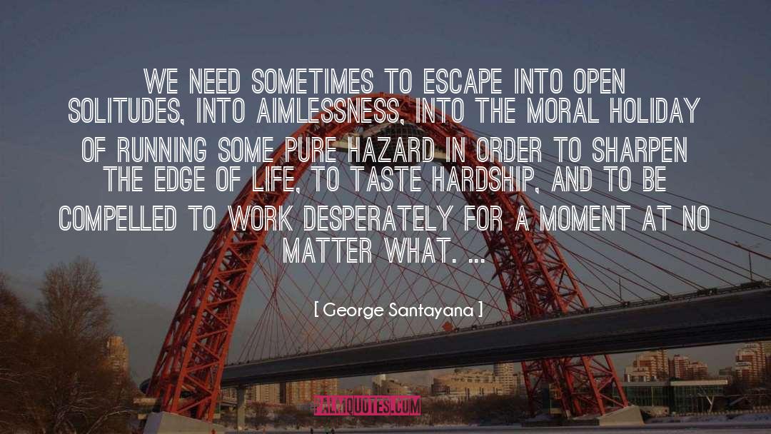 Hazard quotes by George Santayana