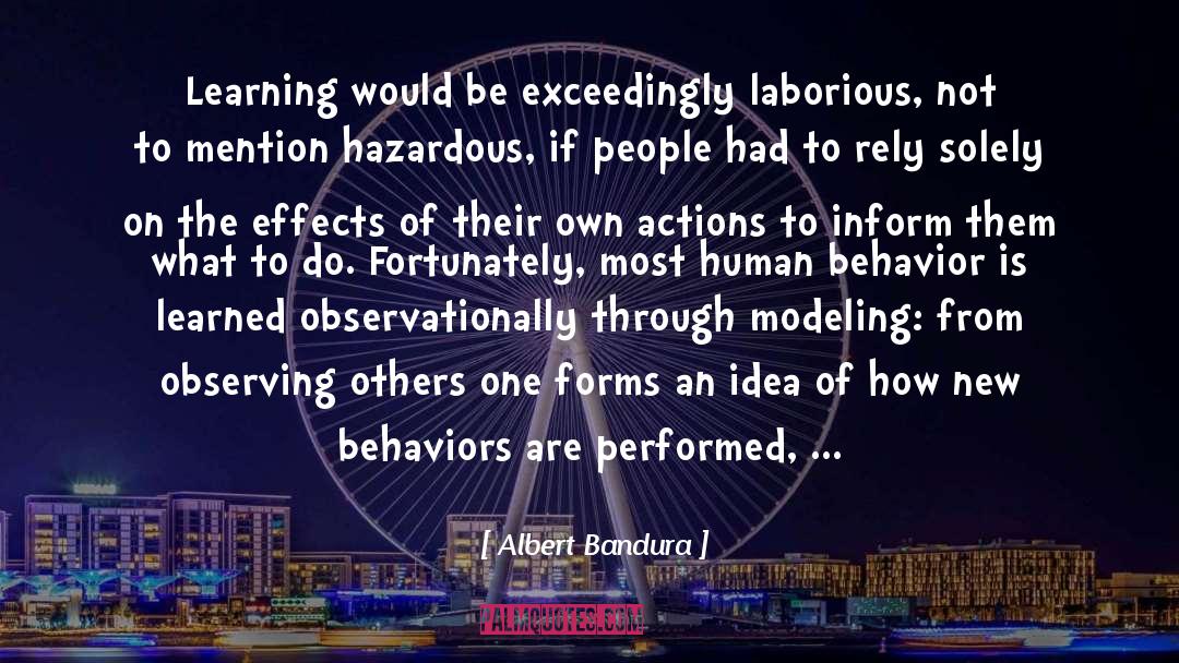 Hazardous quotes by Albert Bandura