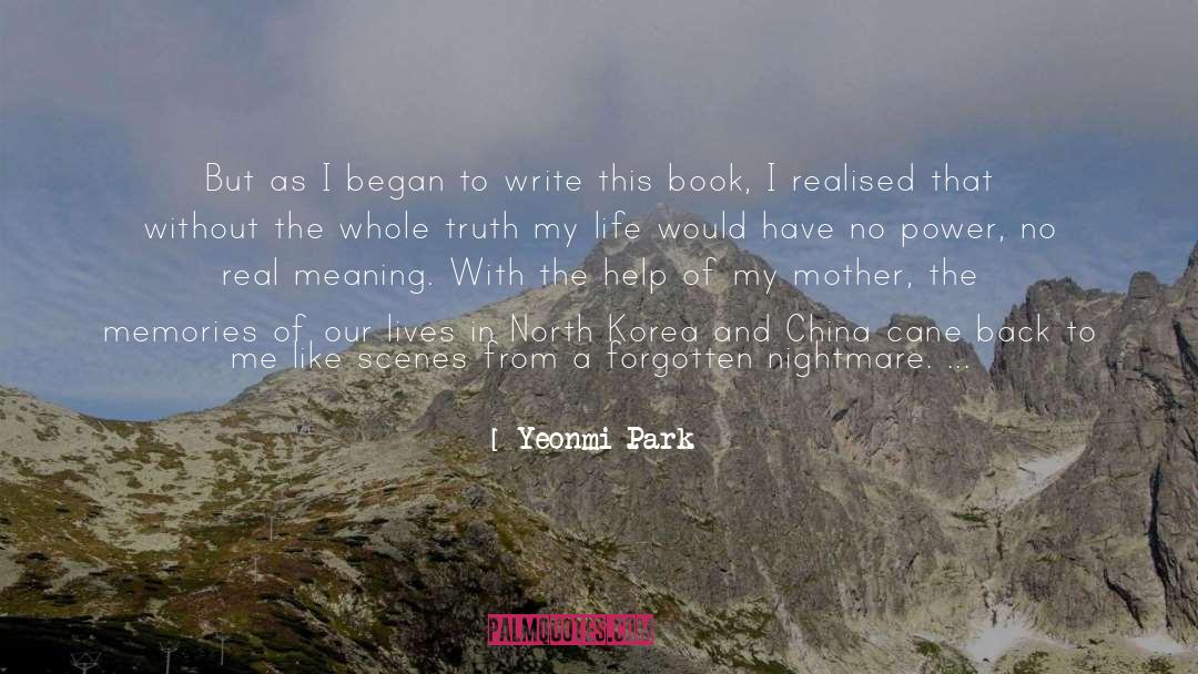 Hazy quotes by Yeonmi Park