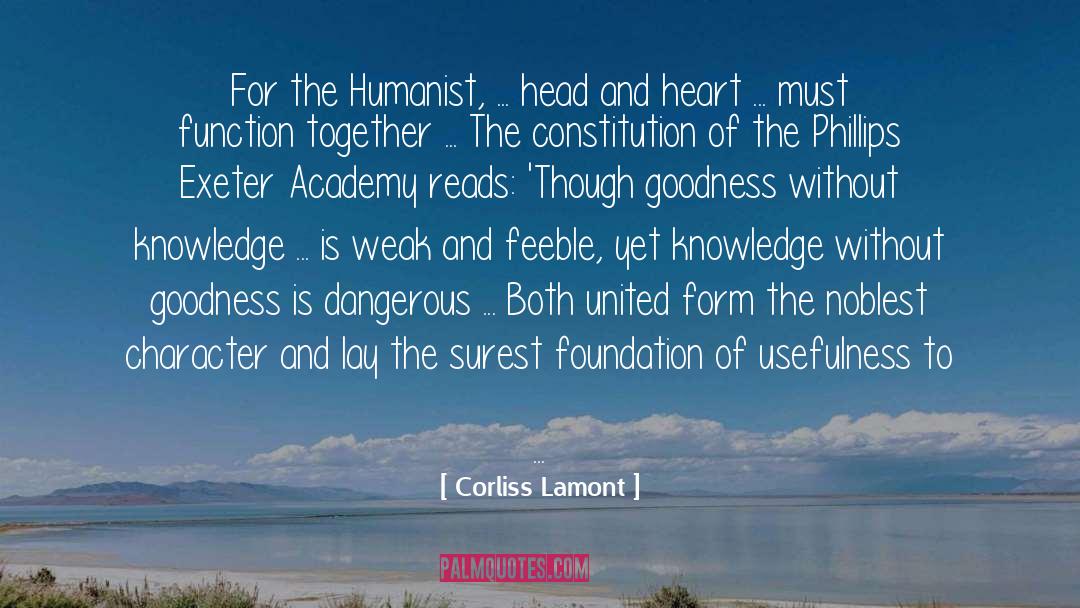 Head And Heart quotes by Corliss Lamont