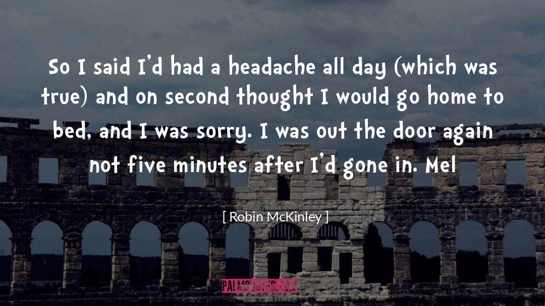 Headache quotes by Robin McKinley