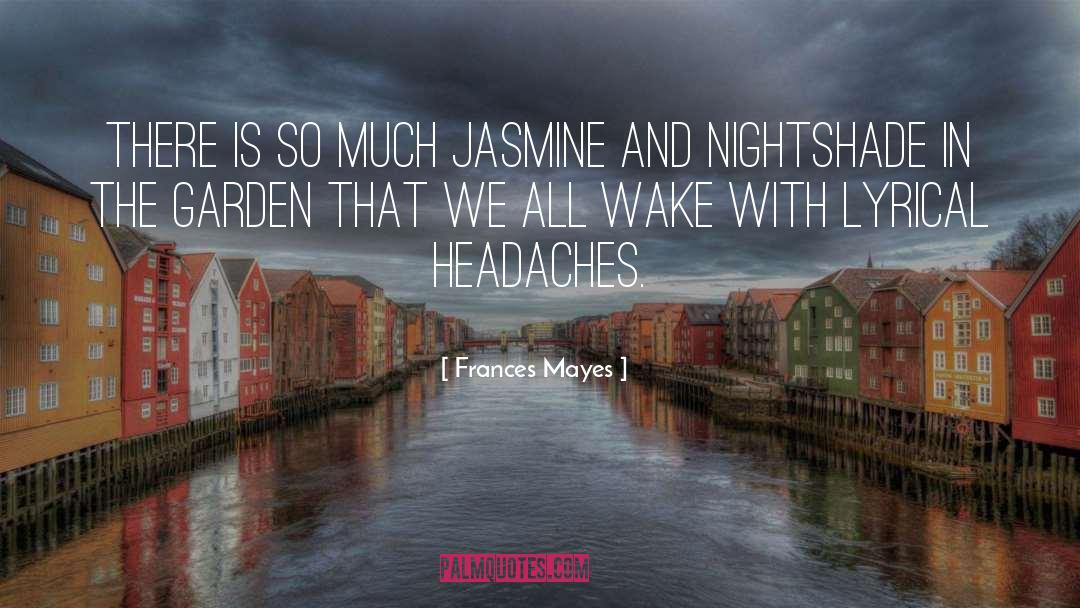 Headaches quotes by Frances Mayes