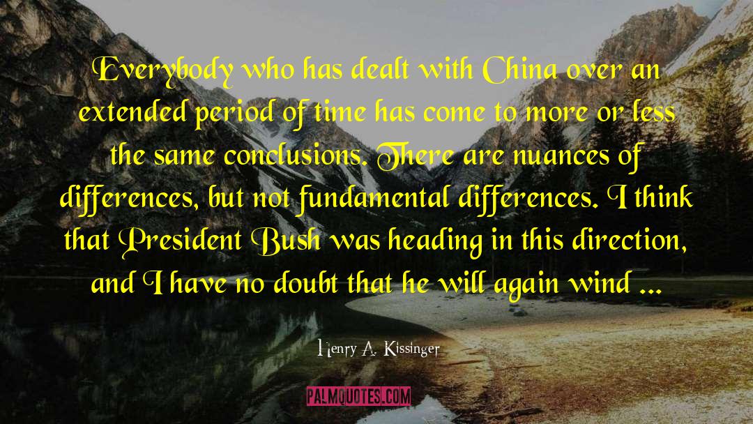 Heading quotes by Henry A. Kissinger