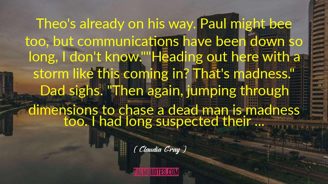 Heading quotes by Claudia Gray