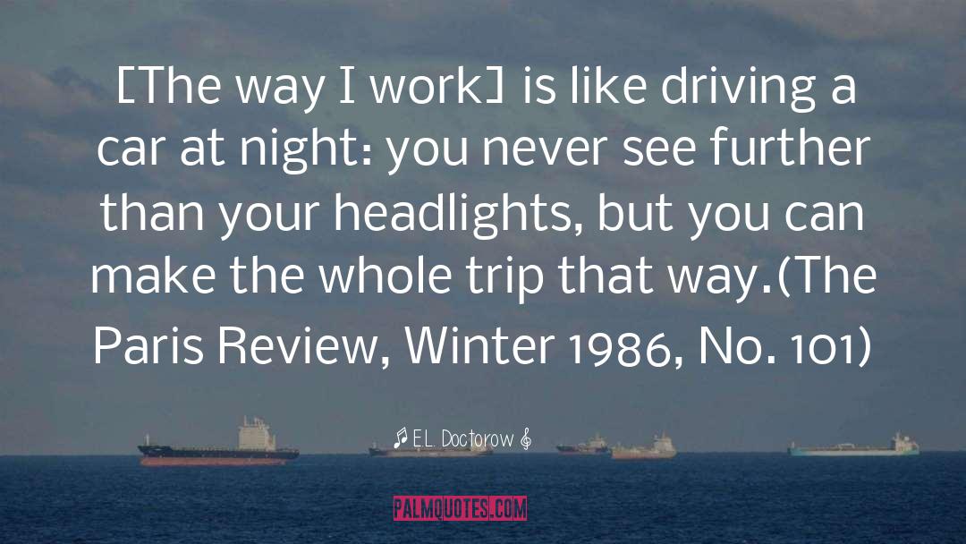 Headlights quotes by E.L. Doctorow
