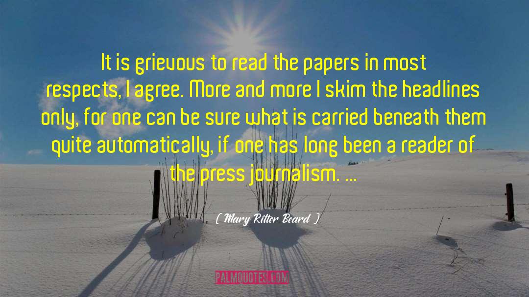 Headlines quotes by Mary Ritter Beard