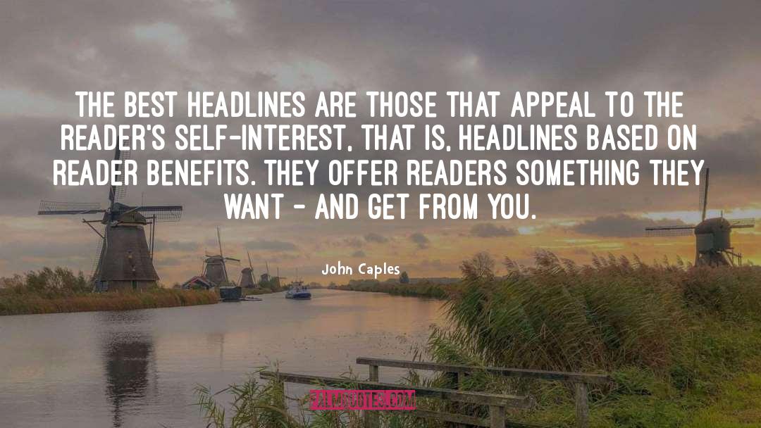 Headlines quotes by John Caples