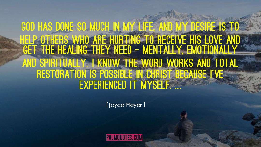 Healing In The Hurting Places quotes by Joyce Meyer